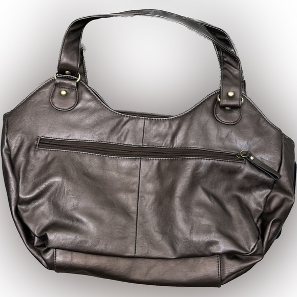 ANTHRO Lucky Penny Ruffle Bag NATURALIZER Tote Boho Purse Vintage Vegan Kawaii x - Picture 2 of 10